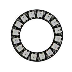 16 RGB LEDs WS2812b circle on black
