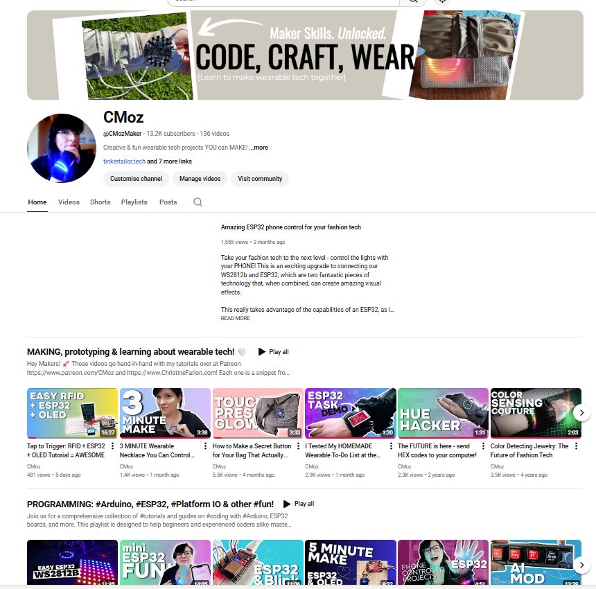 christine farion cmoz maker youtube channel